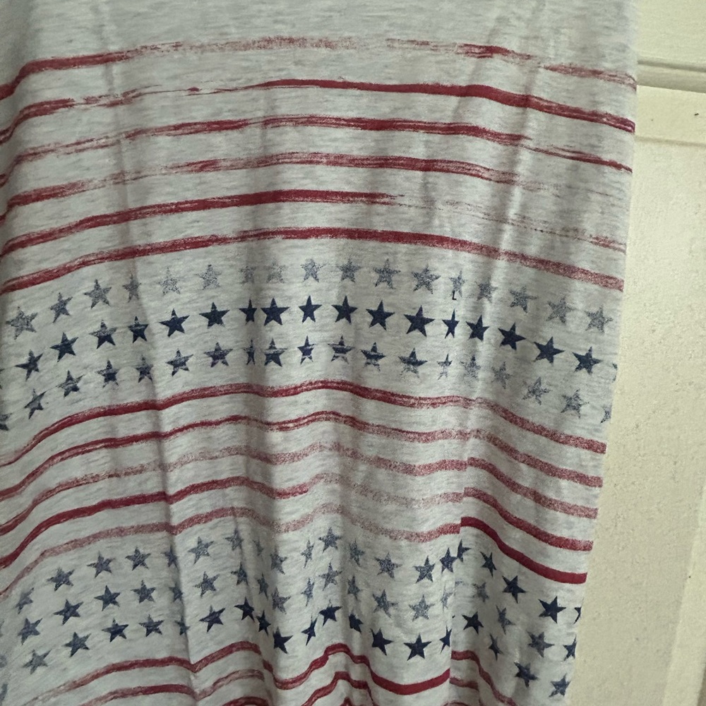 * New Eddie Bauer Lightweight Stars Stripes Tank Top SZ Large *
